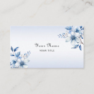 Botanical Blue Flowers Business Card Visitenkarte