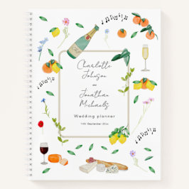 Botanical Boho Citrus Sommer Hochzeitsplaner Notizbuch