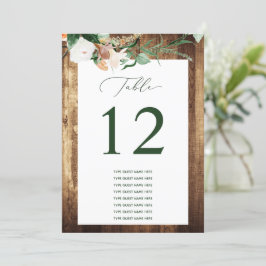 Botanical Boho Custom Guest Name Tischnummer