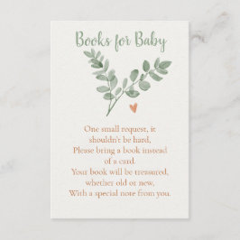Botanical Books for Baby Card – Minimal Eucalyptus Begleitkarte
