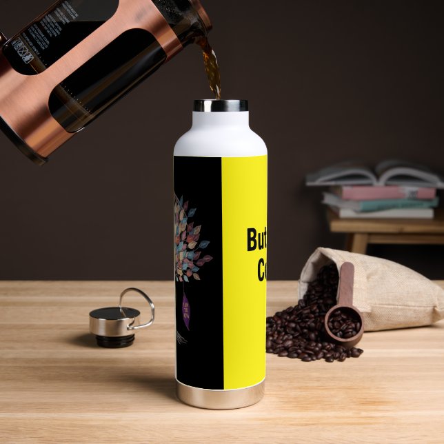 Botanical Brew – Floral Insulated Bottle for Coffe Trinkflasche (Kaffee)