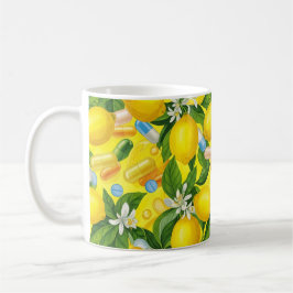 Botanical Citrus & Medicine Illustration Kaffeetasse