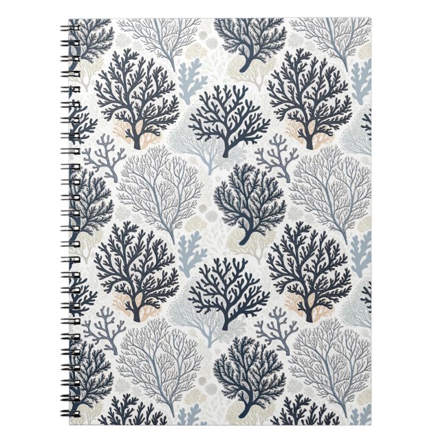 Botanical Coral Ocean Vibes Notizblock (Vorderseite)