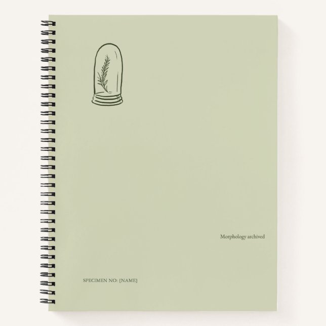 Botanical Dark Academia Minimalist Garden Reader G Notizbuch (Vorderseite)