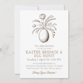 Botanical Easter Brunch Egg Hunt Invitation