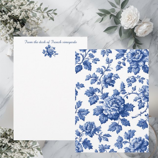 Botanical Elegance French Toile De Jouy Vintage Mitteilungskarte (Botanical Elegance French Toile De Jouy Vintage Note Card)