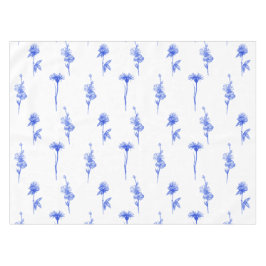 Botanical Elegant Blue Floral Flowers Tischdecke