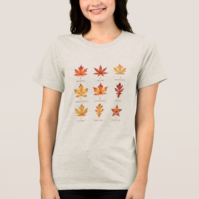 Botanical Fall Foliage Art Tshirt (Recto)