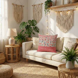 Botanical floral rustic boho pattern kissen