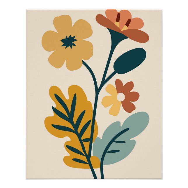 Botanical Flower Nr. 2 Poster (Vorderseite)