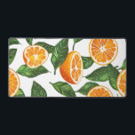 Botanical Fruit Orange Citrus Seamless Schreibtischunterlage<br><div class="desc">Juicy orange slices and fresh green leaves arranged in a lively botanical composition.</div>