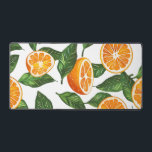 Botanical Fruit Orange Citrus Seamless Schreibtischunterlage<br><div class="desc">Juicy orange slices and fresh green leaves arranged in a lively botanical composition.</div>