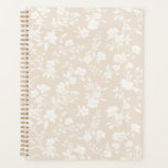 Botanical Garden Neutral - Soft Linen Planer<br><div class="desc">A graceful botanical garden pattern featuring delicate blossoms and leafy stems arranged in a flowing,  natural composition. 
Perfect for occasions that celebrate nature and elegance,  such as spring gatherings,  garden parties,  bridal showers,  weddings,  birthdays,  and thoughtful seasonal correspondence.</div>