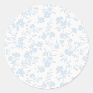 Botanical Garden Powder Blue - Neutral Runder Aufkleber