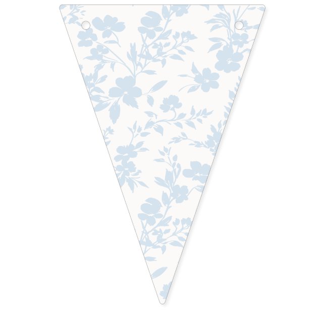 Botanical Garden Powder Blue - Neutral Wimpelkette (Erste Fahne)