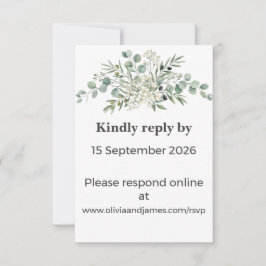 Botanical Garden Romance RSVP Card Karte