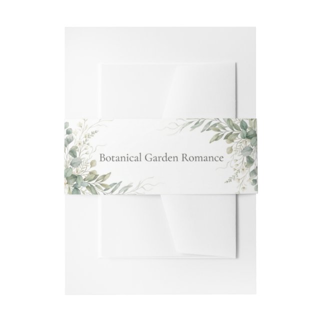 Botanical Garden Romance Wedding Einladungsbanderole (Vorderseite Beispiel)