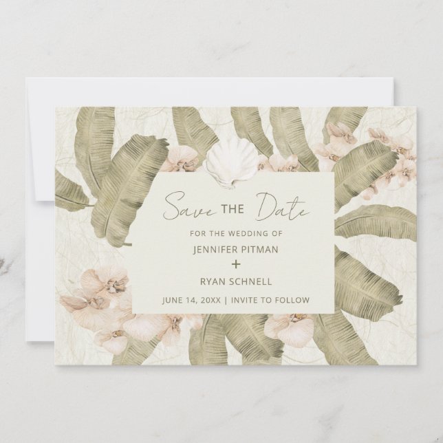Botanical Garden Wedding  Save The Date (Vorderseite)