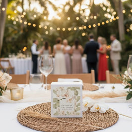 Botanical Garden Wedding Thank You Favor Quadratischer Aufkleber