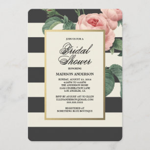 Botanical Glamour   Invitation de douche nuptiale