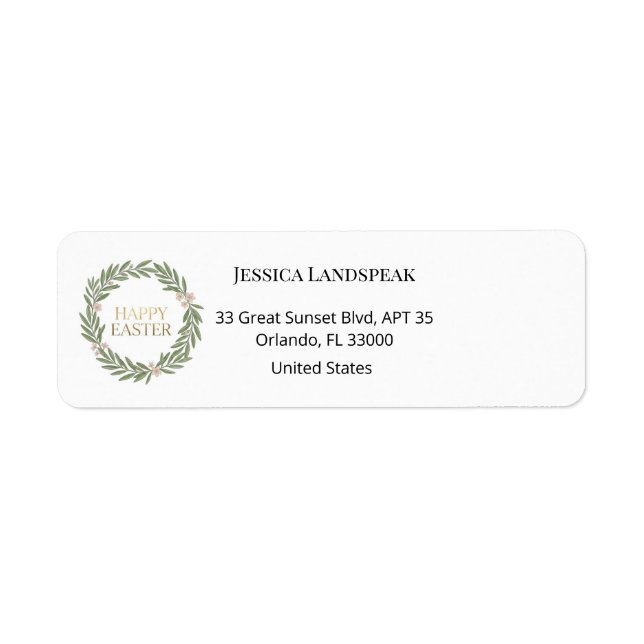 Botanical Gold Wreath & Floral Easter (Vorne)