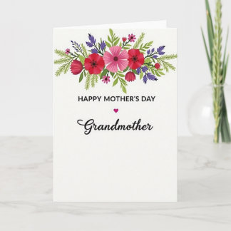 Botanical Grandmothers Day Card Karte