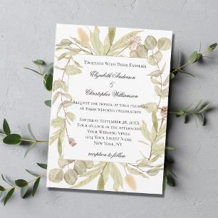 Botanical Greenery Eucalyptus Elegant Wedding  Einladung