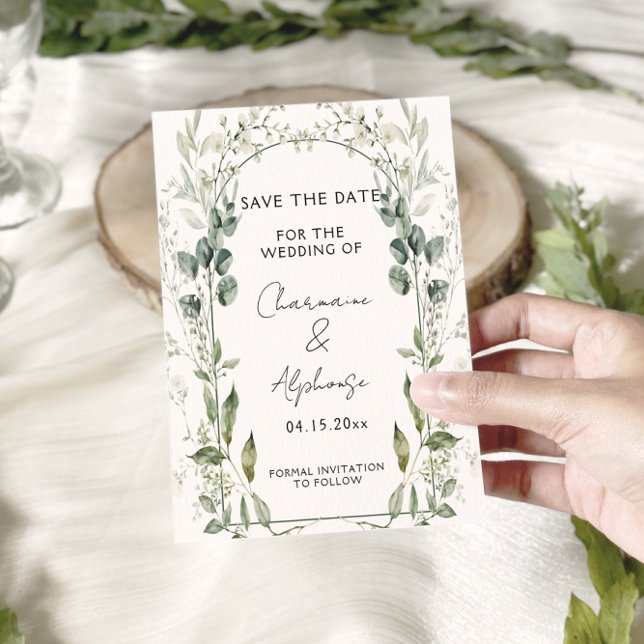 Botanical Greenery Eucalyptus Save The Date | Einladung (Von Creator hochgeladen)