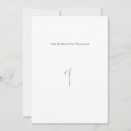 Botanical Grief Mourning Sorry For Your Loss Card. Einladung