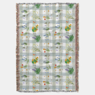 Botanical Herbal checkered Decke