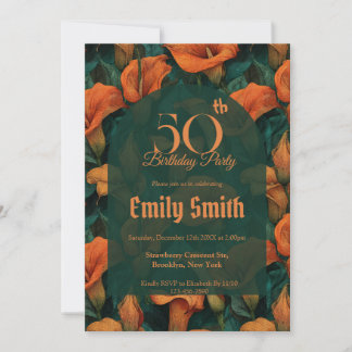 Botanical Inspired Call Lilies Fantasy Outdoor  Einladung