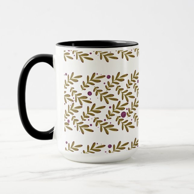 Botanical Leaf Combo Mug (15 oz) Tasse (Links)