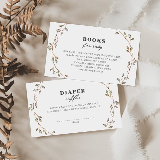 Botanical Leaves Book Request Enclosure Card Begleitkarte (Von Creator hochgeladen)