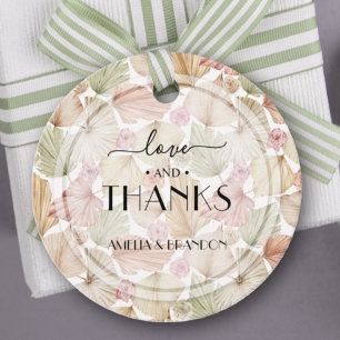 Botanical Leaves Flowers Boho Wedding Geschenkanhänger