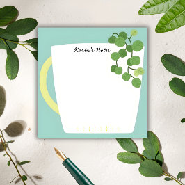 Botanical Mug Sticky Notes - Greenhouse Post-it Klebezettel