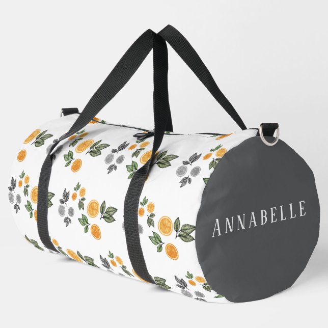 Botanical Orange Fruit Slices Duffle Bag (Linke Ecke)