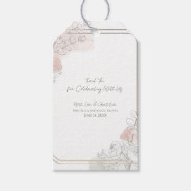 Botanical Outline Sage & Blush Floral Wedding 