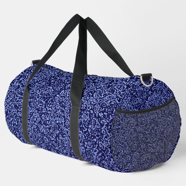Botanical Pattern in Blue 1 Duffle Bag (Rechte Ecke)