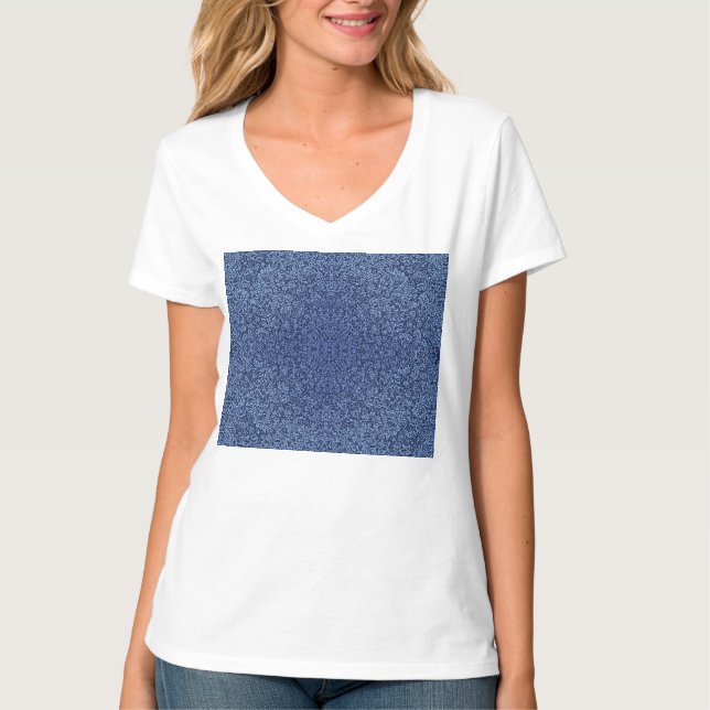 Botanical Pattern in Blue 2 T-Shirt (Vorderseite)