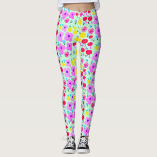 Botanical PomPoms All-Over-Print Leggings