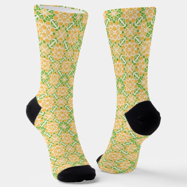 Botanical Pop-Citrus Socken (Gewinkelt)