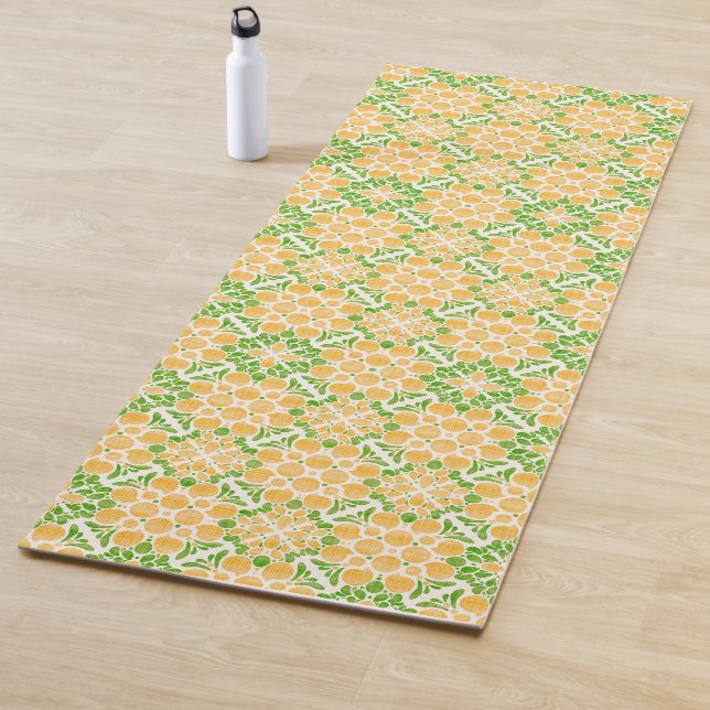 Botanical Pop-Citrus Yogamatte (Beispiel)
