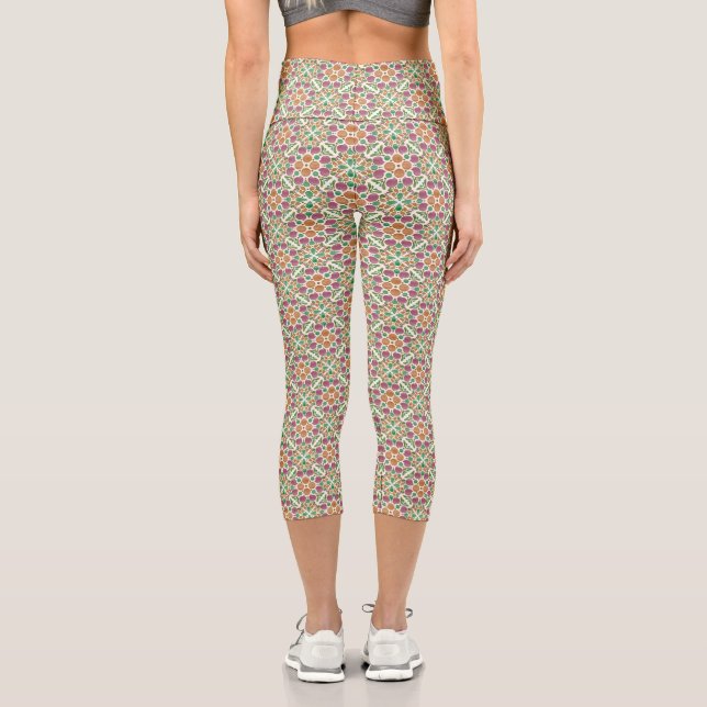 Botanical Pop - Forest Capri Leggings (Rückseite)