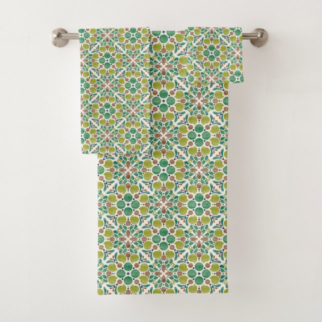 Botanical Pop - Olive Badhandtuch Set (Insitu)