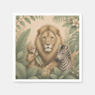 Botanical Safari Löwen-Papier-Servietten Serviette