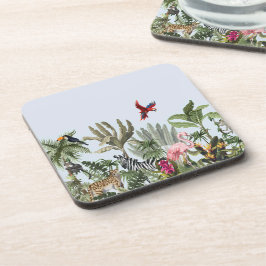 Botanical Safari Square Untersetzer - Tropischer D
