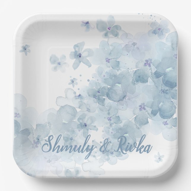 Botanical Sheva Brachos Napkin Pappteller (Vorderseite)