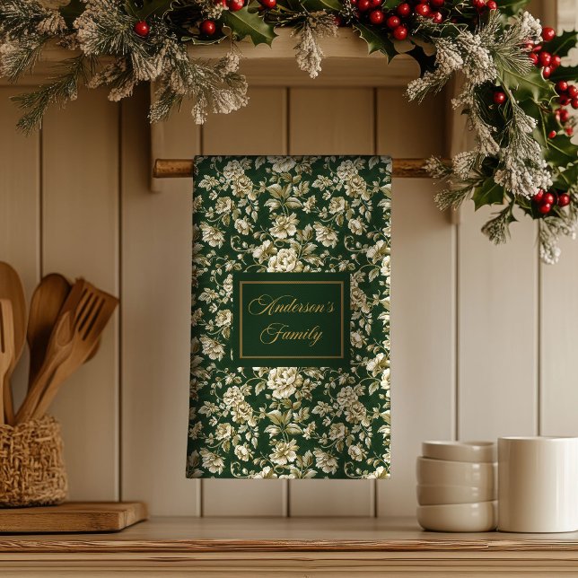 Botanical Style Personalized Chic Kitchen Towel  Geschirrtuch (Botanical Style Personalized Chic Kitchen Towel )