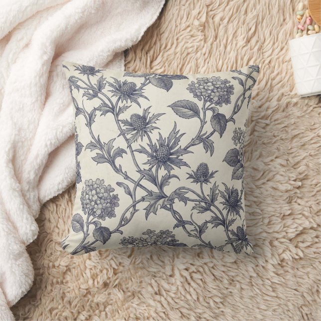Botanical Toile | Hydrangea & Sea Holly Kissen (Decke)