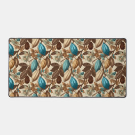 Botanical Turquoise Cacao Pattern